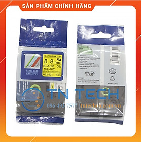 Mua Ống co nhiệt HS2-621 - Đen nền vàng 8.8mm x 1.5m - Dùng cho máy in ống BROTHER - AIMO  Hàng nhập khẩu 