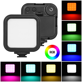 Mini LED Video Light Portable RGB Photography Light On-camera Fill Light Adjustable Bi-Color Temperature 3000K-6500K