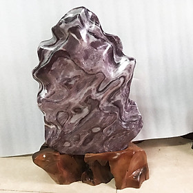 Mua Trụ đá cây đá tự nhiên màu đỏ hồng đá trấn trạch màu đỏ hồng canxite cho người mệnh Thổ và Hỏa 25 kg D.C59X37X23