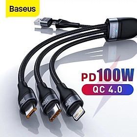 Mua Cáp sạc nhanh 3 đầu Baseus Flash Series 3 in1 Plus Hàng Chính hãng