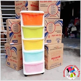 Tủ nhựa 5 tầng, Tủ đa sắc nhựa Việt Nhật