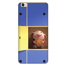 Ốp lưng nhựa cứng nhám dành cho Vivo V5 in hình Heo Trong Tủ