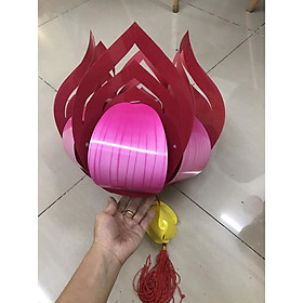 Mua {30cm} Hoa sen nhựa- Lồng đèn in Cánh sen bằng nhựa trang trí quán ăn  nhà hàng  đường phố