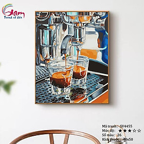 Tranh sơn dầu số hoá tự tô màu Gam SV4455 40x50cm căng sẵn khung