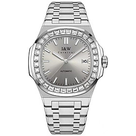 Đồng hồ nam chính hãng I&W CARNIVAL 750G2-T3 hàng mới fullbox, Kính sapphire xước,Chống nước 50m ,Máy cơ (Automatic),mặt xanh Navy dây thép không gỉ