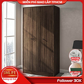 Tủ quần áo gỗ hiện đại SMLIFE Cubical  | Gỗ MDF dày 17mm chống ẩm | D90xR45xC180cm