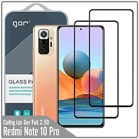 Bộ 2 miếng cường lực GOR Full 2.5D cho Redmi Note 10 Pro 4G - Hàng nhâp khẩu