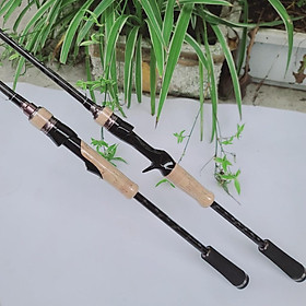 Hình ảnh Cần câu lure 2 khúc Hunter carbon xoắn X toàn thân ngọn M và MH phukiencaulure25 cần câu lure chất lượng cao