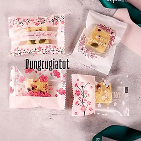 Mua Túi bánh quy bánh hạnh nhân bánh hành hoa anh đào (7*10cm-100c)-mix 4 mẫu