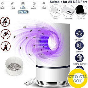 Mua Đèn bắt muỗi hình trụ cổng Usb - Máy bắt muỗi ruồi thông minh công nghệ đèn Led diệt côn trùng bảo vệ sức khỏe gia đình