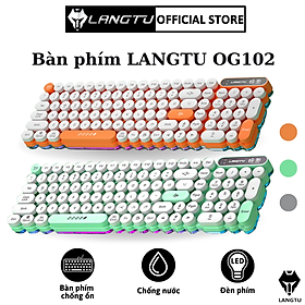 Bàn Phím Bluetooth Giả Cơ OG102 Kèm Chuột Máy Tính Có Đèn Led Hàng Chính