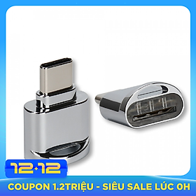 Đầu Đọc Thẻ Nhớ Type-C OTG Hợp Kim Nhôm