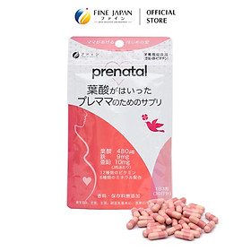 Vitamin tổng hợp cho bà bầu Prenatal FINE JAPAN bổ sung 12 Vitamin & 6 khoáng chất gói 90 Viên (30 ngày)