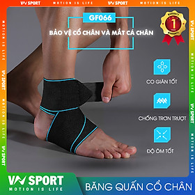 Băng Quấn Bảo Vệ Cổ Chân, Mắt Cá Chân VNS-GF066, Một Đôi Cho Hai Cổ Chân Khỏe Mạnh - Viền Xanh Dương