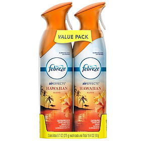 Combo 2 chai xịt Thơm Phòng Febreze Hawaiian Aloha 250g