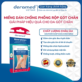 MIẾNG DÁN CHỐNG TRẦY & PHỒNG RỘP GÓT CHÂN DERAMED - HỘP 5 MIẾNG - SẢN XUẤT TẠI TÂY BAN NHA