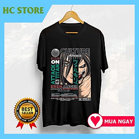 Áo thun Attack on Titan anime manga Eren Tiến công mẫu mới cực chât giá siêu rẻ