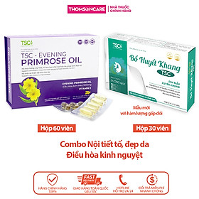 Combo điều hòa kinh nguyệt, nội tiết tố Bổ  Huyết Khang và Tinh dầu hoa anh thảo Evening Primrose Oil- Giúp tăng cường nội tiết tố, giảm đau bụng kinh, hạn chế lão hóa da và cấp ẩm cho da - Thomsoncare