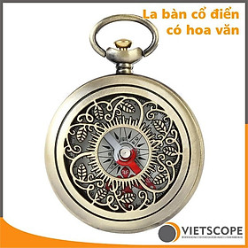 La bàn định hướng hoa văn phong cách cổ điển bằng kim loại cực đẹp - CP021