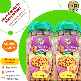 ĐẬU PHỘNG TỎI ỚT RẮC VỊ PHÔ MAI TÂN LỘC PHÁT COMBO 2 HŨ - MỖI HŨ 250G