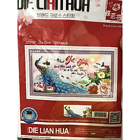 tranh thêu chữ thập Gia đình 76x43cm - chưa thêu