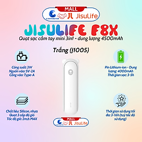 Mua Quạt cầm tay mini JisuLife F8X 4500mAh - Tích hợp Sạc dự phòng  Đèn pin - Hàng chính hãng