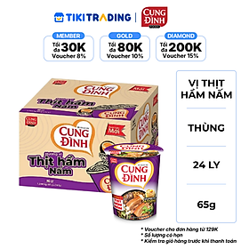 Thùng 24 Ly Mì Khoai Tây Cung Đình Hương Vị Thịt Hầm Nấm