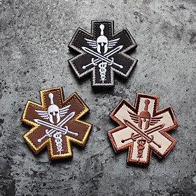 Patch phù hiệu y tế chiến trường dán quần áo_ba lô túi xách