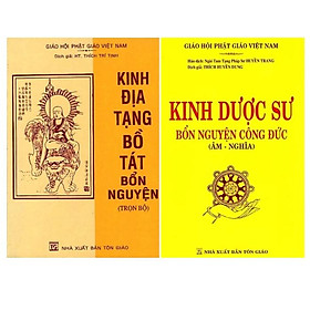 Sách combo Kinh Địa Tạng Bồ Tát Bổn Nguyện + Kinh dược sư bổn nguyên công đức (âm - nghĩa) (bìa mềm)