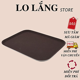 Mua Khay phục vụ bàn ăn size lớn hình chữ nhật chống trơn trượt nhựa cao cấp