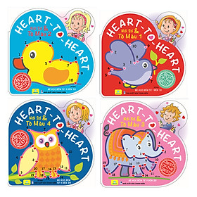 Combo 4 cuốn Heart to heart Nối số & tô màu