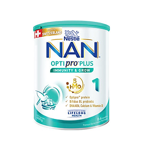 Sữa bột Nestlé NAN OPTIPRO PLUS 1 400G/lon với 5HMO Sản Xuất tại Thụy Sĩ (0 - 6 tháng)