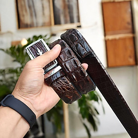 Dây Thắt Lưng Gù Gai Cá Sấu Rất Đẹp TS103B (mặt bạc)