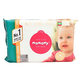 Khăn Ướt Kháng Khuẩn An Toàn Cho Bé Mamamy Không Nắp, Không Mùi - Xanh (80 Tờ)