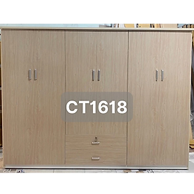 Tủ quần áo nhựa 6 cánh mix hộc như hình tùy chọn mẫu ĐV Tundo 244 x 185 x 47 cm nhiều màu lựa chọn