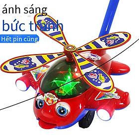 Giao hàng nhanh đèn phát nhạc 1-3 tuổi bé tập đi máy bay đẩy tay thè lưỡi nháy mắt đẩy đơn cực phát nhạc cho bé