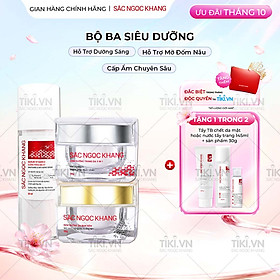 COMBO dưỡng da chuyên sâu kem dưỡng ban đêm 30g + kem dưỡng ban ngày 5 in 1 30g + Serum dưỡng trắng 30ml cho tác dụng nhanh mạnh, toàn diện