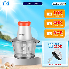 Mua Máy xay thực phẩm đa năng GAABOR GJ-M30A công suất 300W dung tích 2L cối xay nhựa PET chịu lực tốt - Hàng chính hãng