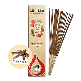Nhang Trầm hương Liên Tâm - Hương thơm dịu nhẹ, 100% nguyên liệu tự nhiên, nguyên chất