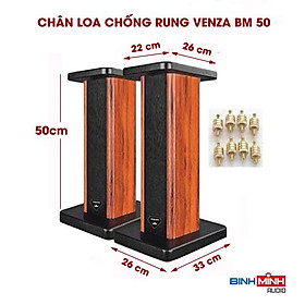 Hình ảnh Bộ 2 Chân loa gỗ Bookself  - 50 cm