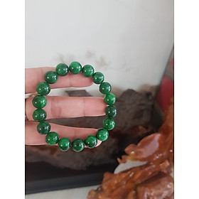 Vòng cẩm thạch xanh đậm rẻ đẹp Nữ mạng mộc mạng hỏa mạng thủy ạ Size vòng 10mm nữ đeo lên tay màu xanh hy vọng tươi sáng đẹp ạ