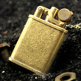 Vỏ Hột Quẹt Bật Lửa Xăng Đá Zorro Z559 Đồng Thau, Màu Vàng Cổ Điển, Đẹp Sang Trọng