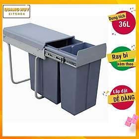 Mua Thùng rác đôi âm tủ bếp hoặc gắn cánh tủ bếp thương hiệu Grob lắp đặt dễ dàng