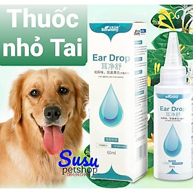 Thuốc nhỏ tai cho chó mèo Borammy chiết xuất thiên nhiên làm sạch tai ngăn ngừa viêm nhiễm