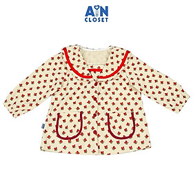 Áo khoác bé gái họa tiết Cây Trái Tim Đỏ thô nhung. - AICDBGEVTTIM - AIN Closet