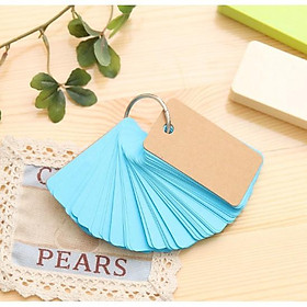 Bộ Flashcard học từ vựng 100 tờ (4*7 cm) - Nhiều màu