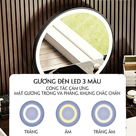 Mua Bộ bàn ghế trang điểm kèm gương và ghế phong cách Châu Âu mặt kính cường lực đèn led cảm