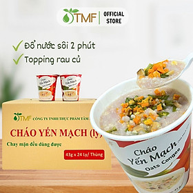 Thùng 24 ly cháo yến mạch dưỡng sinh ăn liền Tâm Minh (24 ly x 43 gam)