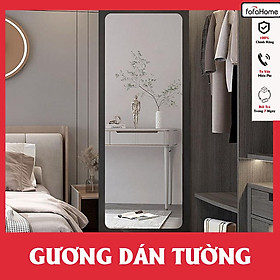 Gương treo dán tường acrylic toàn thân hình chữ nhật chống vỡ soi dán tủ quần áo kích thước 100x30cm an toàn tiện lợi