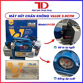 Mua Máy hút chân không VALUE 3.0CFM V-I125 kèm đồng hồ báo áp và rờ le tự ngắt hàng chính hãng
